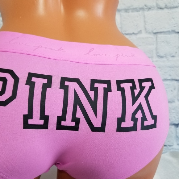 PINK Victoria's Secret Logo Hipster Panties Large New - Picture 8 of 16